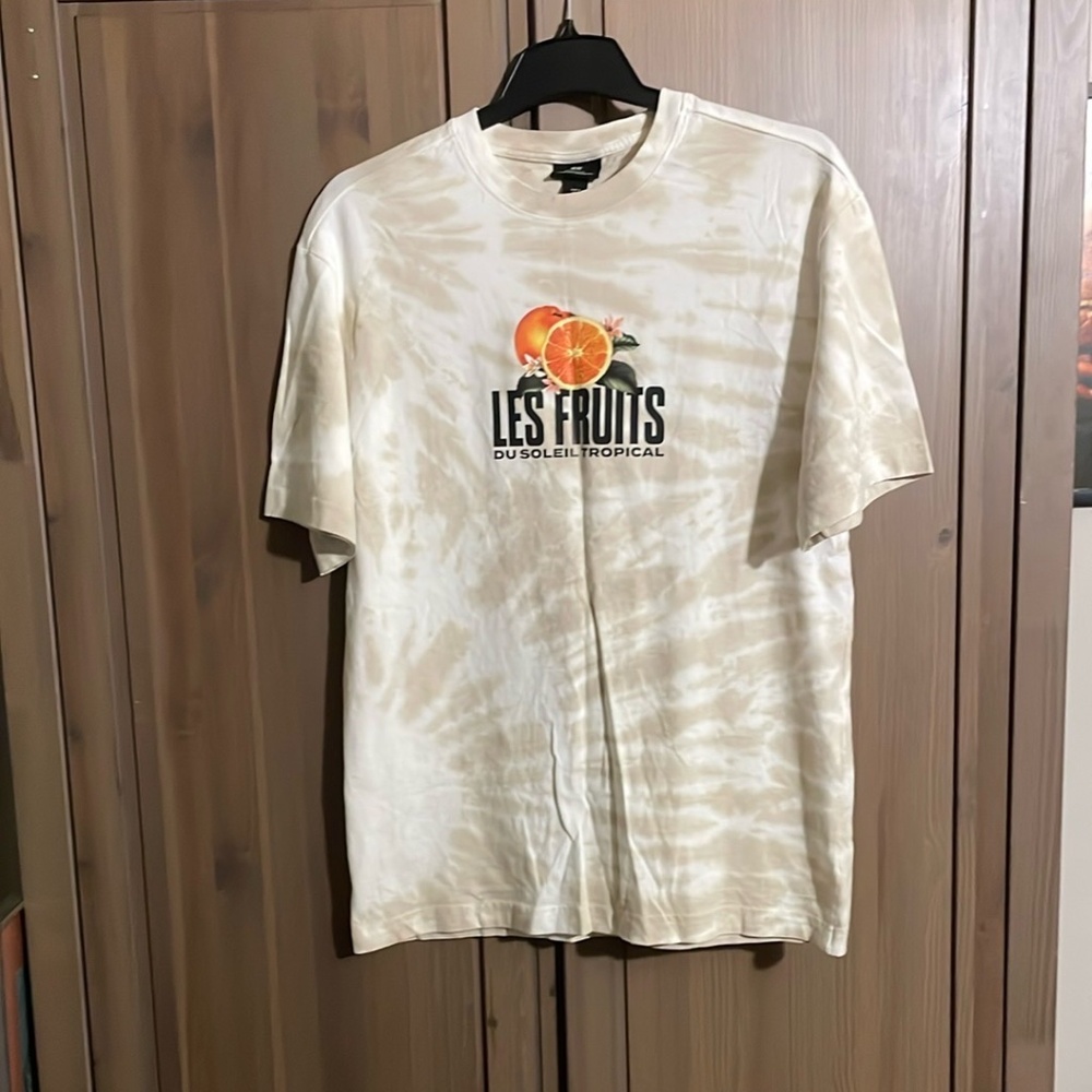 H&M LES FRUITS Cream Relaxed Fit T-Shirt